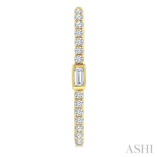 ASHI Rectangle Shape Diamond Fashion Hoop Earrings 660U4PPFGERYG-RCT