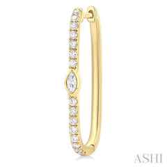 ASHI Marquise Shape Diamond Fashion Hoop Earrings 660U5PPFGERYG-MQ