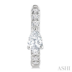 ASHI Pear Shape Petite Diamond Fashion Huggie Earrings 660X4PPFGERWG-PR