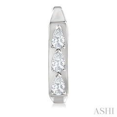 ASHI Pear Shape Diamond Hoop Earrings 661U3PPFGERWG