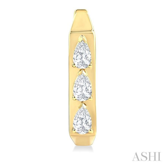 ASHI Pear Shape Diamond Hoop Earrings 661U3PPFGERYG