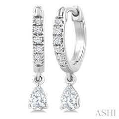 ASHI Pear Shape Petite Diamond Fashion Huggie Earrings 661X4PPFGERWG-PR