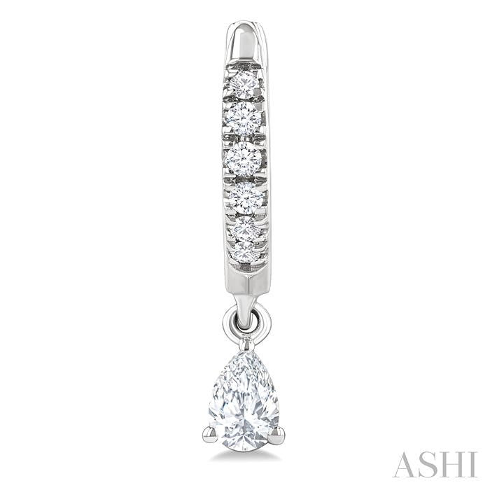 ASHI Pear Shape Petite Diamond Fashion Huggie Earrings 661X4PPFGERWG-PR