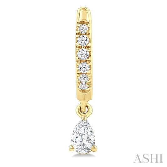ASHI Pear Shape Petite Diamond Fashion Huggie Earrings 661X4PPFGERYG-PR