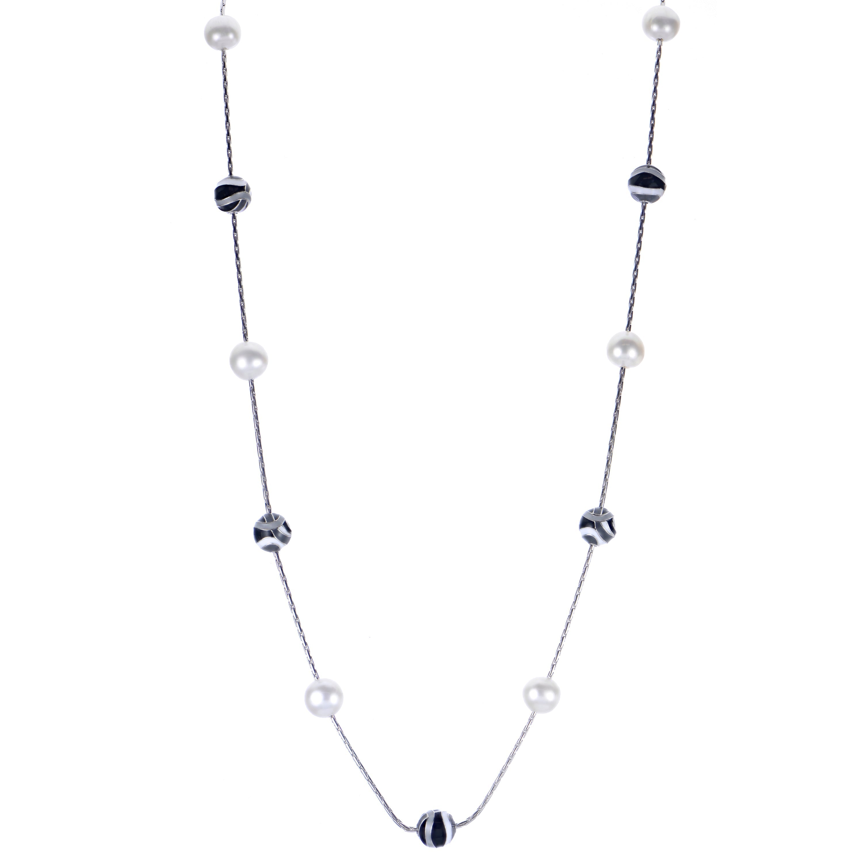 Parkplace Pearls Sterling Silver Freshwater Pearl Necklace 662700/BWG