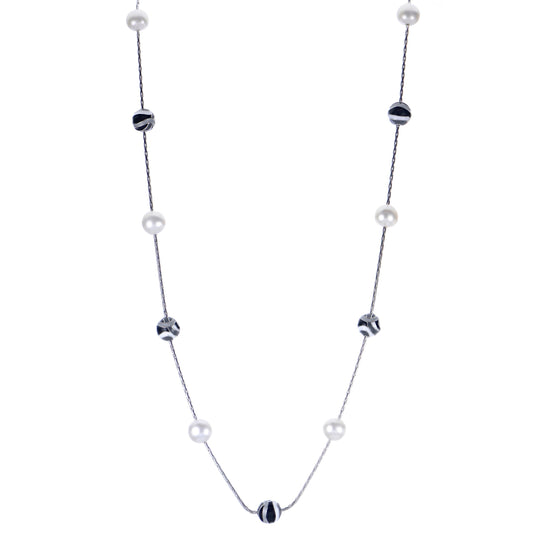 Parkplace Pearls Sterling Silver Freshwater Pearl Necklace 662700/BWG