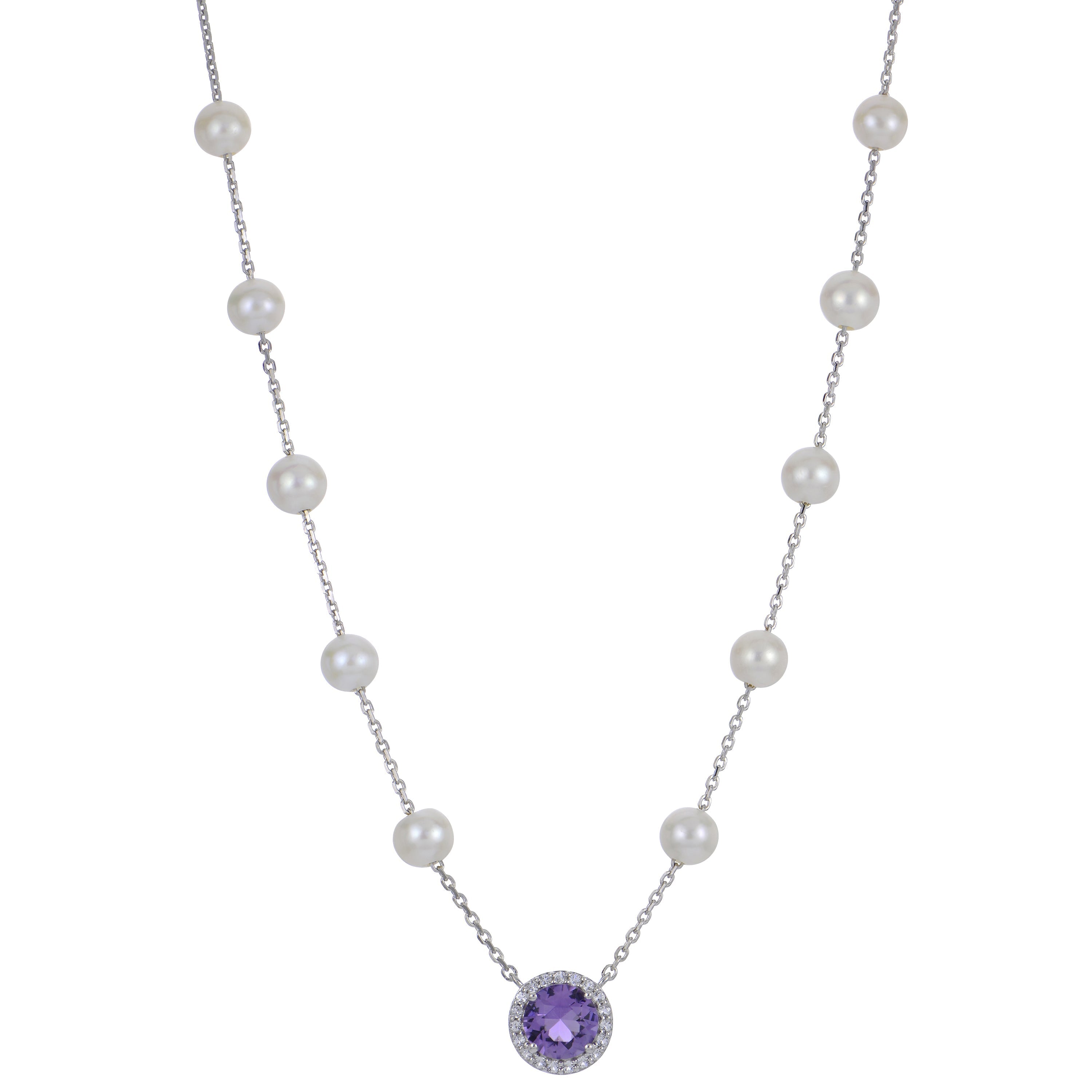 Parkplace Pearls Sterling Silver Freshwater Pearl Necklace 662948/AM