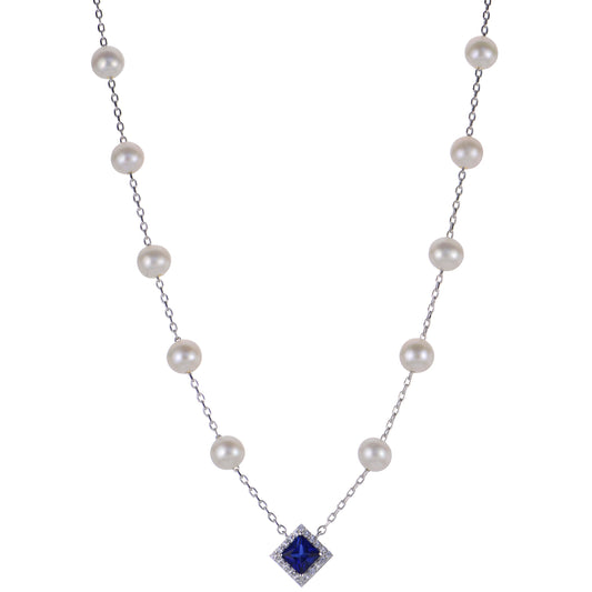 Parkplace Pearls Sterling Silver Freshwater Pearl Necklace 662948/CBS