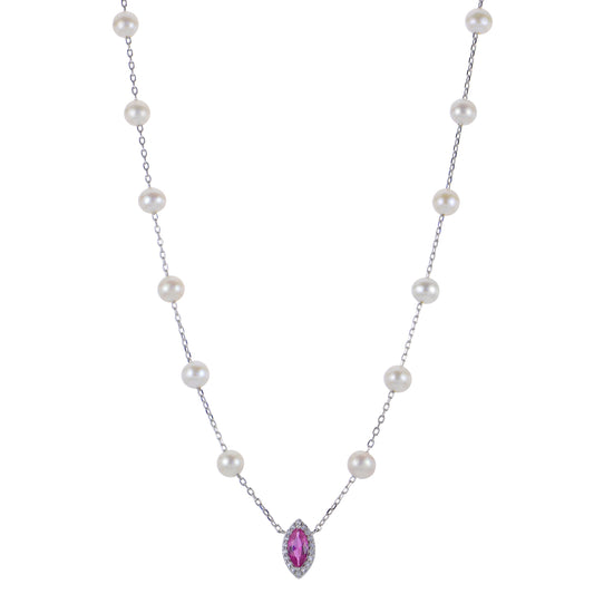 Parkplace Pearls Sterling Silver Freshwater Pearl Necklace 662948/CPS