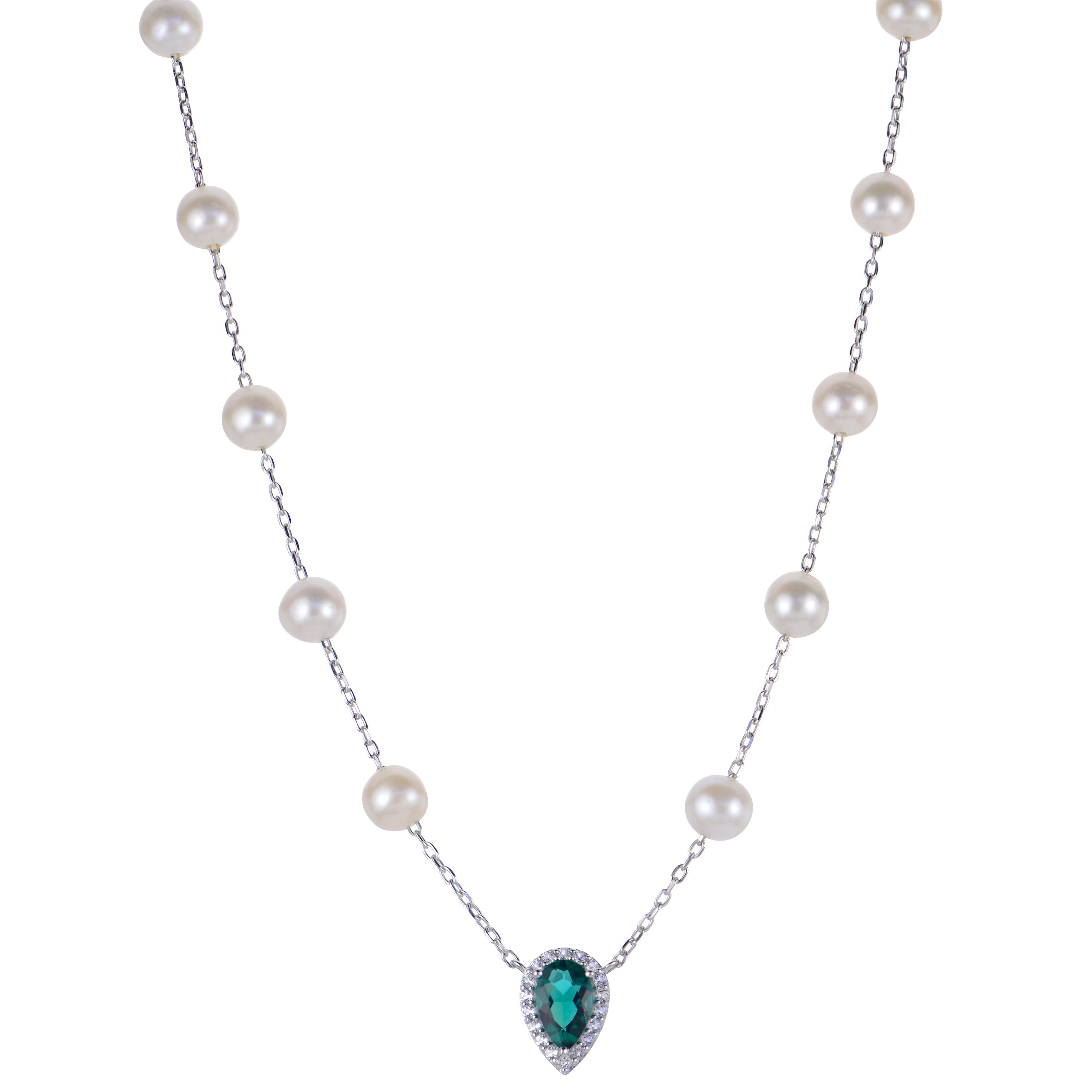 Parkplace Pearls Sterling Silver Freshwater Pearl Necklace 662948/LCE