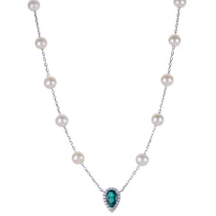 Parkplace Pearls Sterling Silver Freshwater Pearl Necklace 662948/LCE