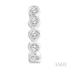 ASHI Bezel Set Petite Diamond Half Hoop Earrings 662X6PPTGERWG