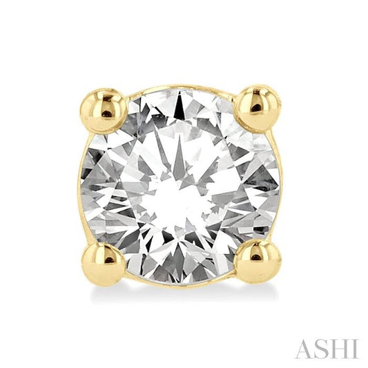 ASHI Round Shape Diamond Stud Earrings 66303PPFGERYG-0.6