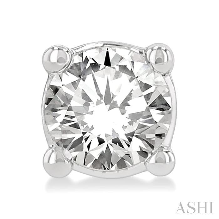 ASHI Round Shape Diamond Stud Earrings 66305PPFGERWG