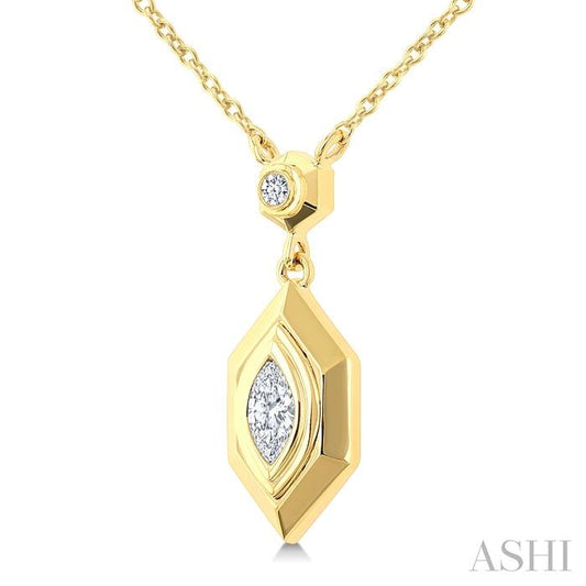 ASHI Hexagon Shape Diamond Fashion Pendant 663U0PPFGNKYG