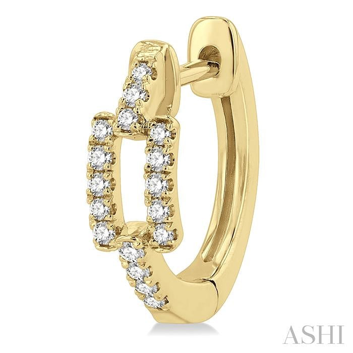 ASHI Paperclip Petite Diamond Huggie Fashion Earrings 663W7PPTGERYG