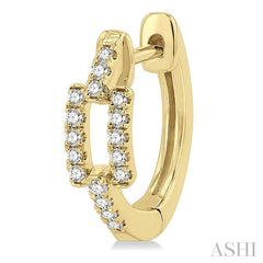 ASHI Paperclip Petite Diamond Huggie Fashion Earrings 663W7PPTGERYG