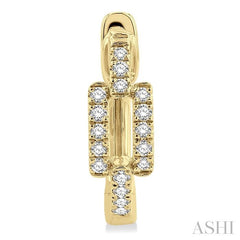 ASHI Paperclip Petite Diamond Huggie Fashion Earrings 663W7PPTGERYG