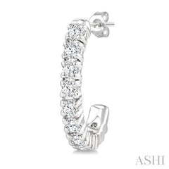 ASHI Petite Diamond Half Hoop Earrings 663X6PPTGERWG