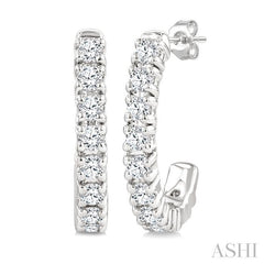 ASHI Petite Diamond Half Hoop Earrings 663X6PPTGERWG
