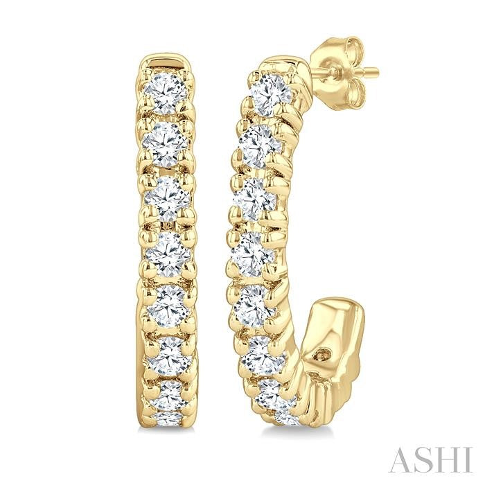 ASHI Petite Diamond Half Hoop Earrings 663X6PPTGERYG