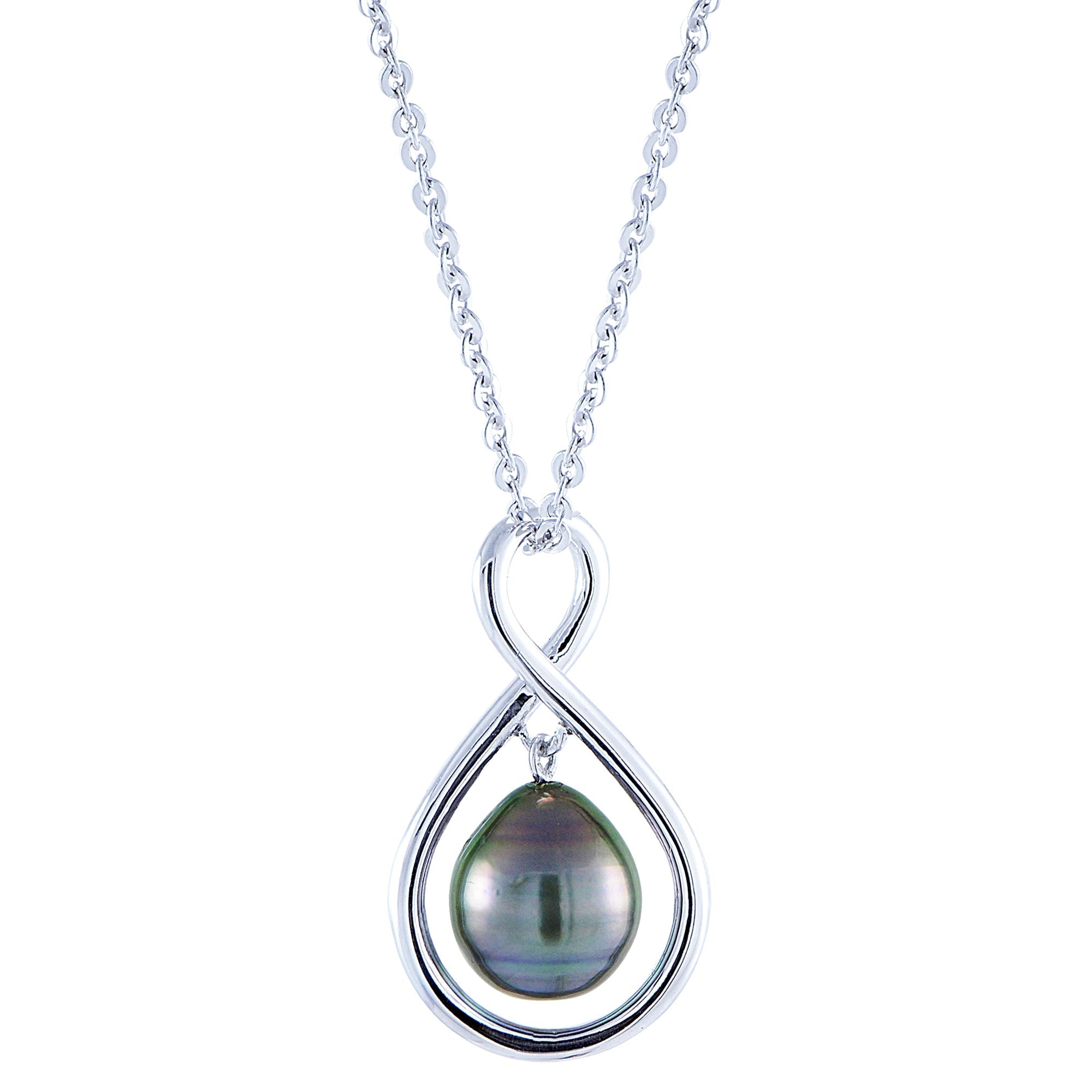 Parkplace Pearls Sterling Silver Tahitian Pearl Necklace 664169/B