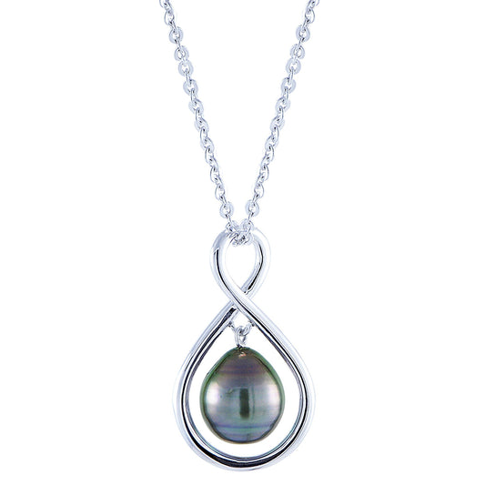 Parkplace Pearls Sterling Silver Tahitian Pearl Necklace 664169/B