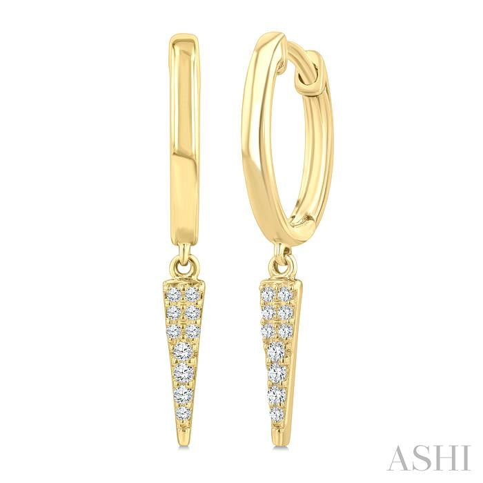 ASHI Petite Diamond Huggie Fashion Earrings 665X8PPTSERYG