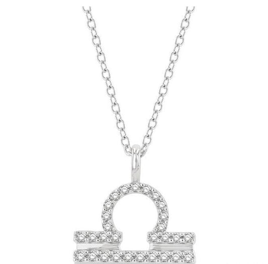 Parkplace Jewelers Libra Zodiac Diamond Pendant 635Y8PPTSPDWG-LIBR