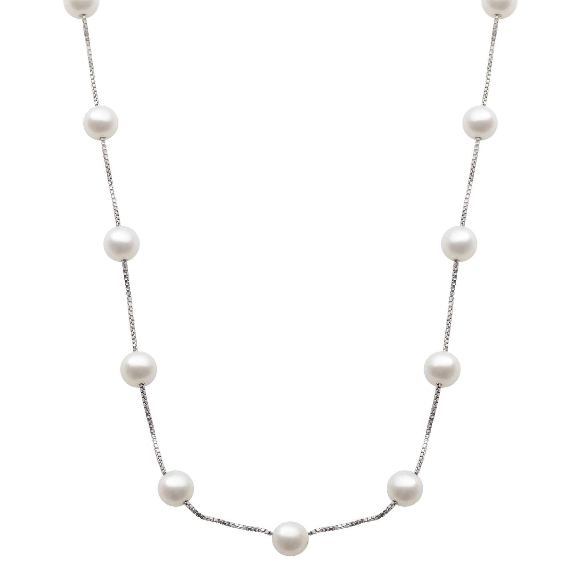 Parkplace Pearls Sterling Silver Freshwater Pearl Necklace 666258/WHT-LC