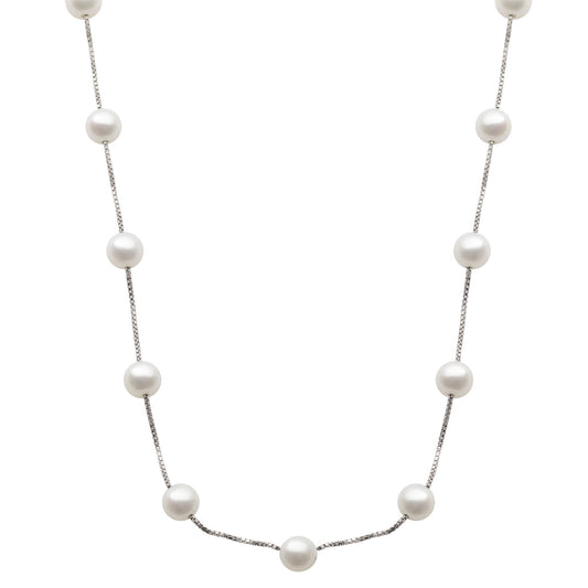 Parkplace Pearls Sterling Silver Freshwater Pearl Necklace 666258/WHT-LC