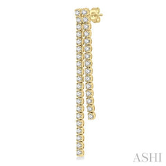 ASHI Diamond Tennis Long Earrings 666E0PPFGERYG-1.75