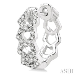 ASHI Petite Diamond Huggie Fashion Earrings 666W6PPTGERWG