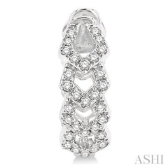 ASHI Petite Diamond Huggie Fashion Earrings 666W6PPTGERWG
