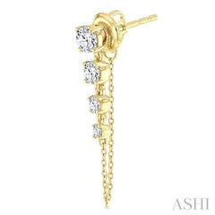 ASHI Journey Diamond Chain Earrings 667E1PPFGERYG