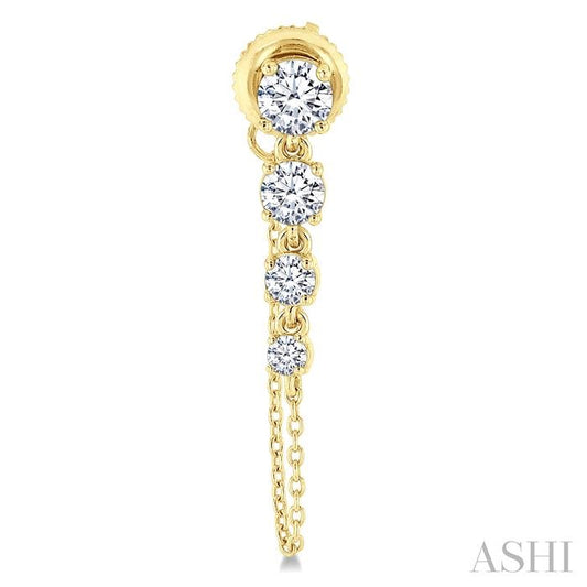 ASHI Journey Diamond Chain Earrings 667E1PPFGERYG