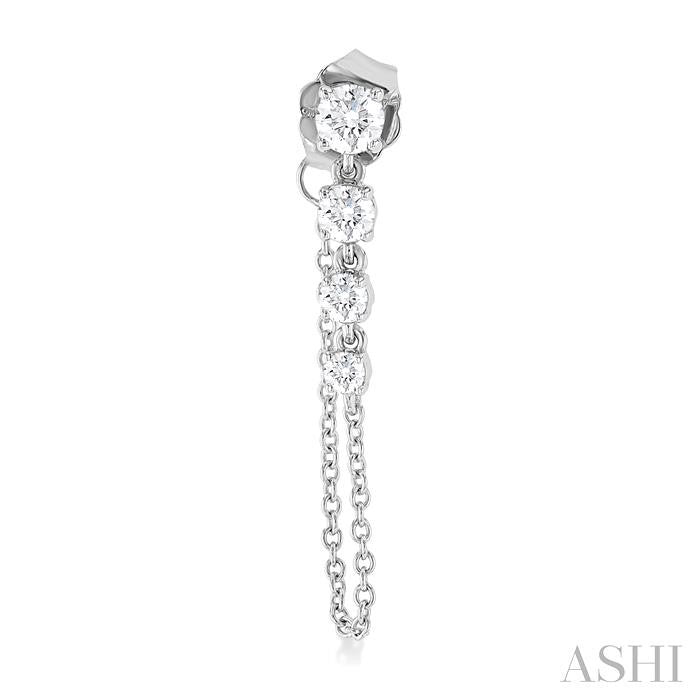 ASHI Journey Diamond Chain Earrings 667E3PPFGERWG