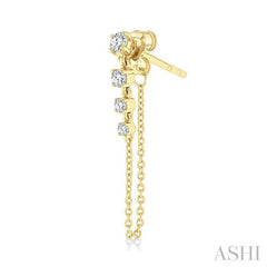 ASHI Journey Diamond Chain Earrings 667E5PPFGERYG