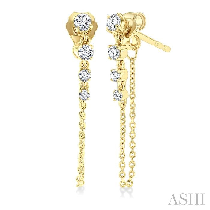 ASHI Journey Diamond Chain Earrings 667E5PPFGERYG