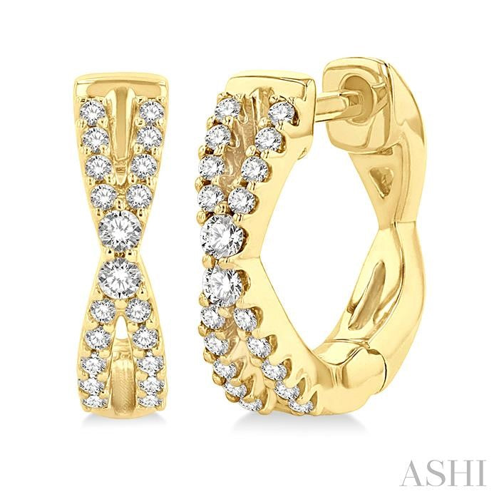 ASHI Petite Diamond Huggie Fashion Earrings 667W7PPTGERYG