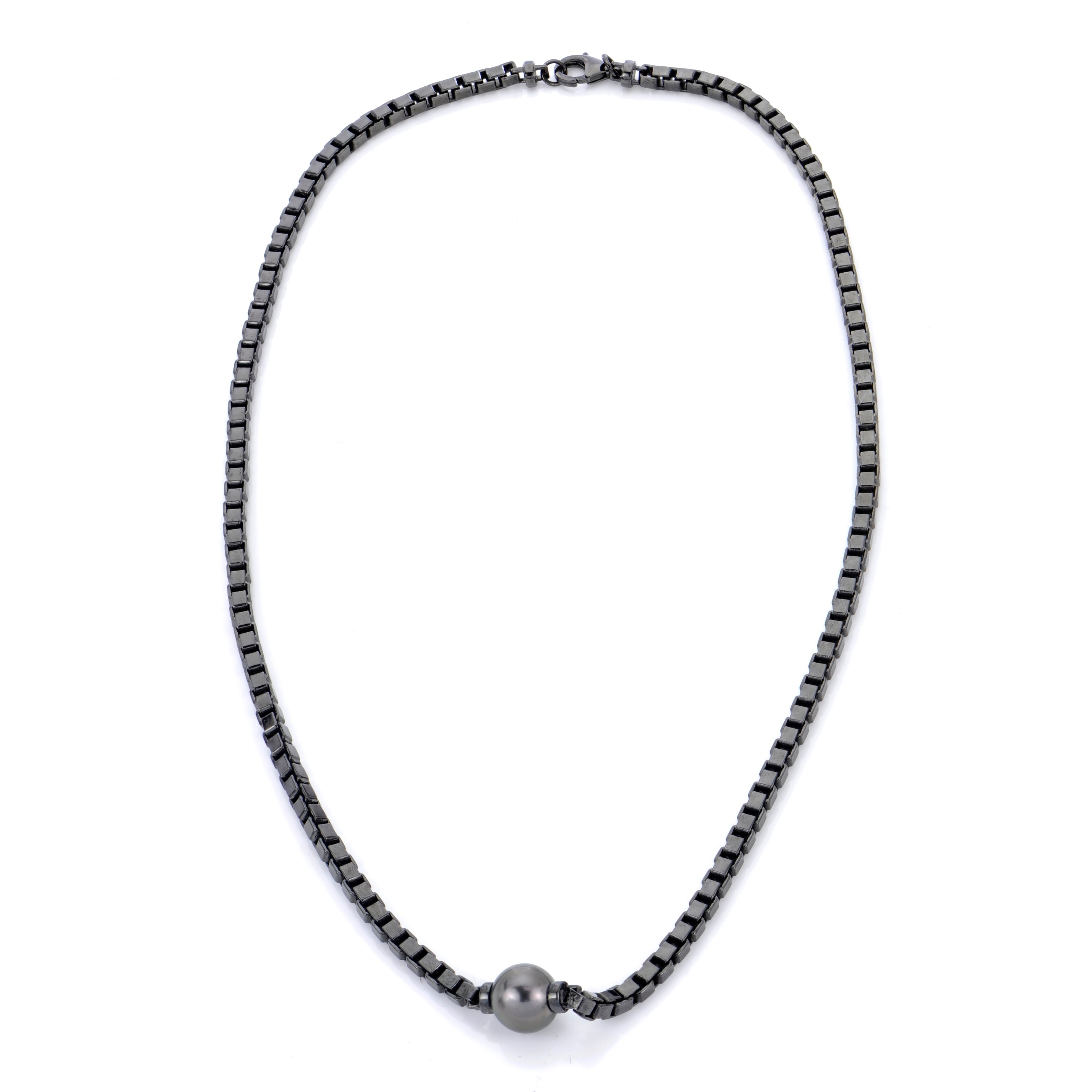 Parkplace Pearls Sterling Silver Tahitian Pearl Necklace 669675/B