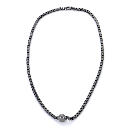 Parkplace Pearls Sterling Silver Tahitian Pearl Necklace 669675/B