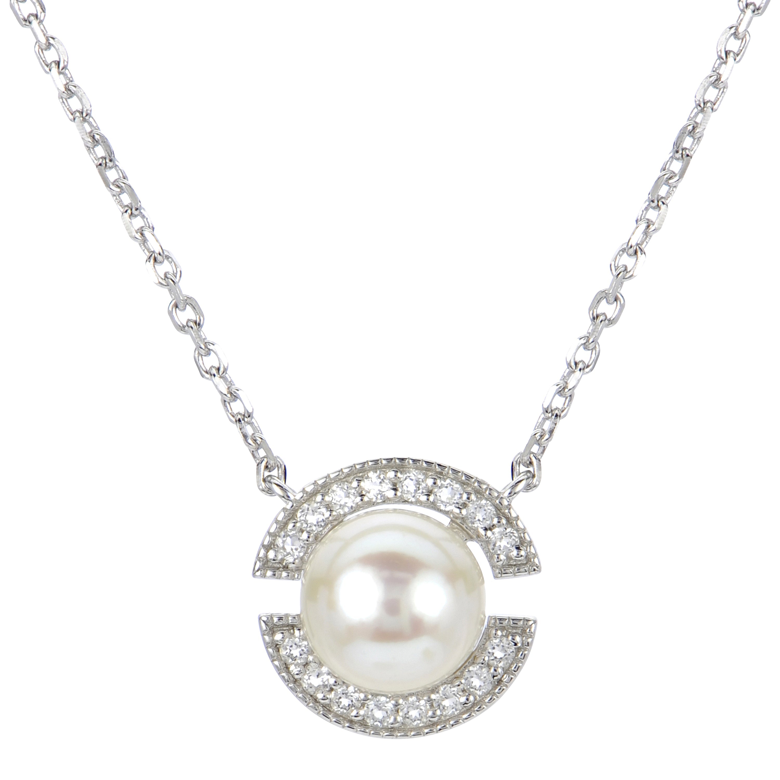 Parkplace Pearls Sterling Silver Freshwater Pearl Necklace 669850/FW
