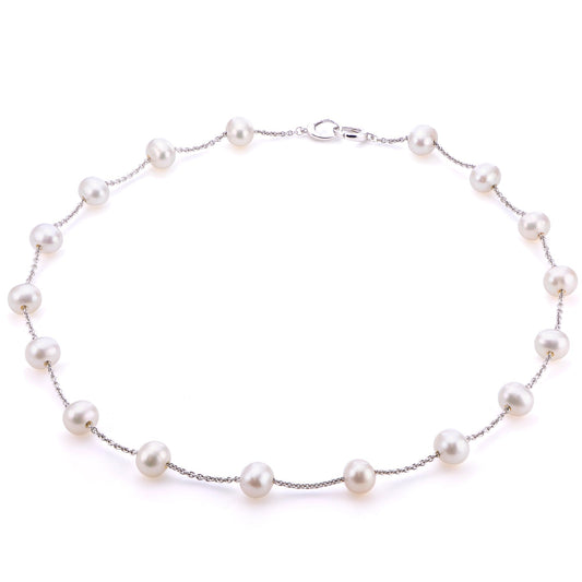 Parkplace Pearls Sterling Silver Freshwater Pearl Necklace 669909/FW