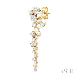 ASHI Mixed Shape Scatter Diamond Fashion Earrings 669E1PPFHERYG