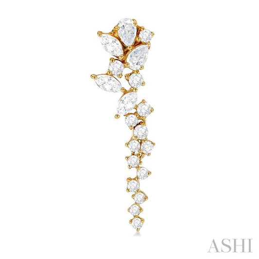 ASHI Mixed Shape Scatter Diamond Fashion Earrings 669E1PPFHERYG