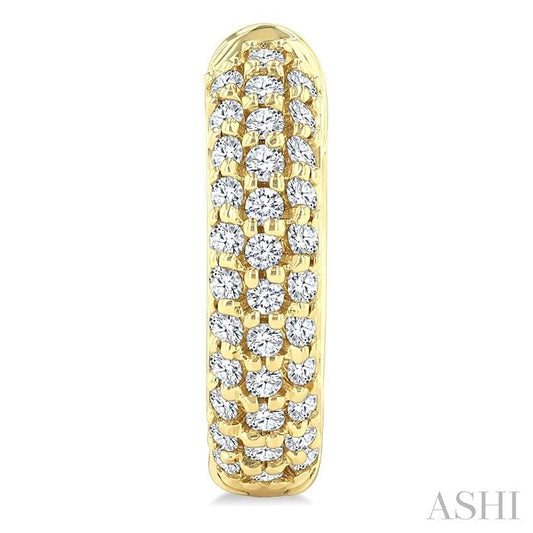 ASHI Pave-Set Diamond Huggie Earrings 669W3PPFGERYG