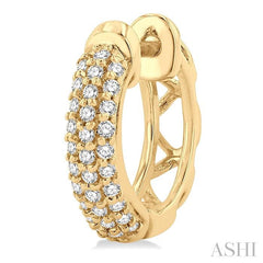 ASHI Pave-Set Petite Diamond Fashion Huggie Earrings 669W6PPTGERYG