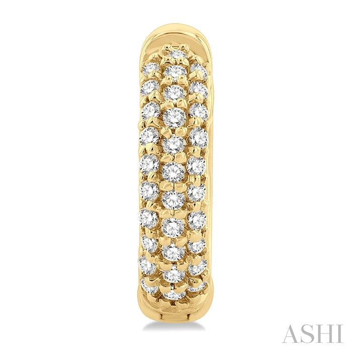 ASHI Pave-Set Petite Diamond Fashion Huggie Earrings 669W6PPTGERYG