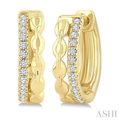 ASHI Petite Diamond Huggie Fashion Earrings 669X8PPTSERYG
